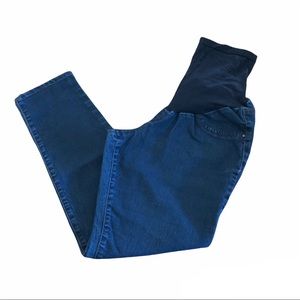 Maternity Denim Jeans Full Belly Panel Size Large Loved by Heidi Klum Womens
